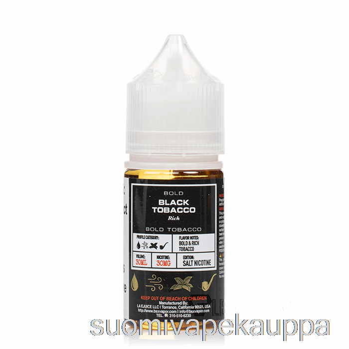 Vape Suomi Musta Tupakka - Bsx Suola Sarja - 30ml 50mg